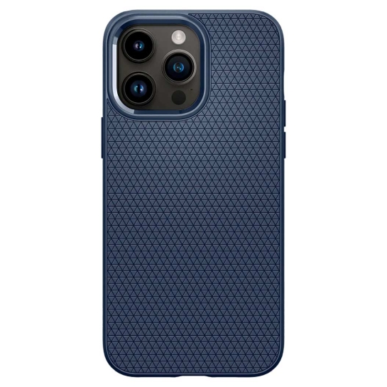 Чехол Spigen Liquid Air Case for iPhone 14 Pro Max Navy Blue - цена, характеристики, отзывы, рассрочка, фото 1