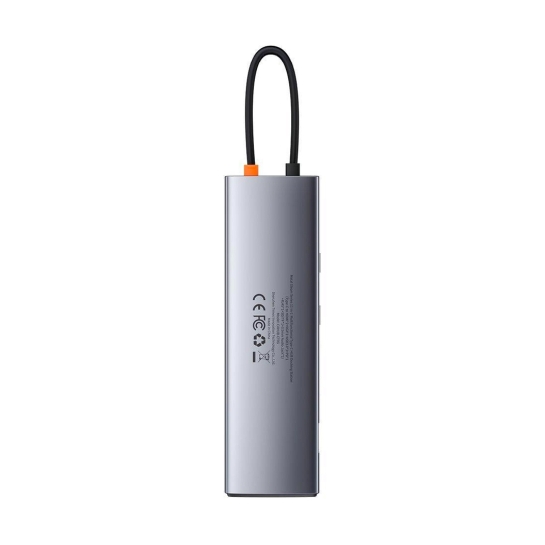 USB-хаб Baseus Metal Gleam Series 11-in-1 Multifunctional Type-C HUB Docking Station Gray - ціна, характеристики, відгуки, розстрочка, фото 3