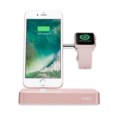 Бездротовий зарядний пристрій Belkin Charge Dock Rose/Gold - цена, характеристики, отзывы, рассрочка, фото 1
