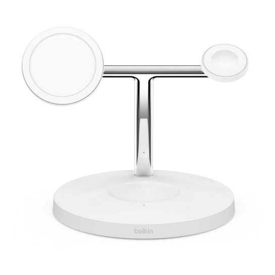 Беспроводное зарядное устройство Belkin Wireless Charger 3-in-1 MagSafe White