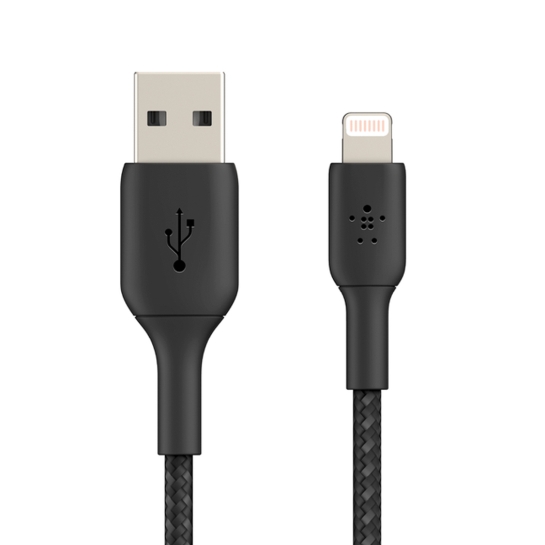 Кабель Belkin Braided USB-A - Lightning (1 m) Black - ціна, характеристики, відгуки, розстрочка, фото 1