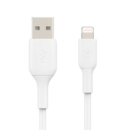 Кабель Belkin USB-A to Lightning (2 m) White - ціна, характеристики, відгуки, розстрочка, фото 1