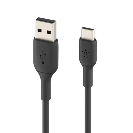 Кабель Belkin USB-A to USB-C (1 m) Black - цена, характеристики, отзывы, рассрочка, фото 1