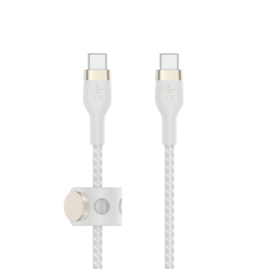 Кабель Belkin Braided USB-C - USB-C (1 m) White - цена, характеристики, отзывы, рассрочка, фото 1