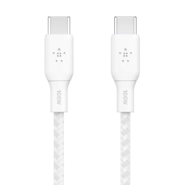 Кабель Belkin USB-C to USB-C 100W (3 m) White - цена, характеристики, отзывы, рассрочка, фото 1