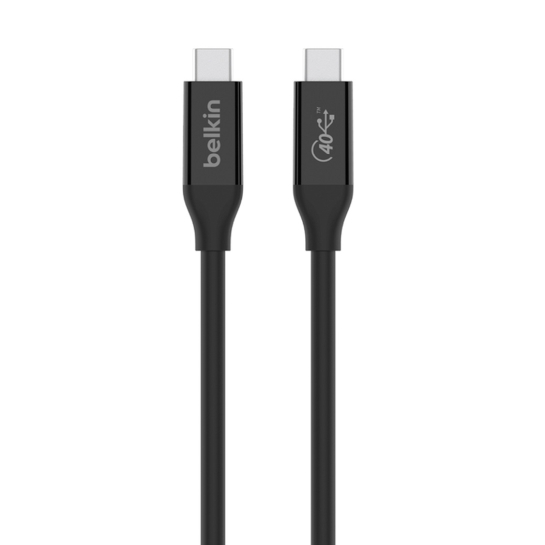 Кабель Belkin USB-C to USB-C 100W 40Gbps (0.8 m) Black - цена, характеристики, отзывы, рассрочка, фото 1