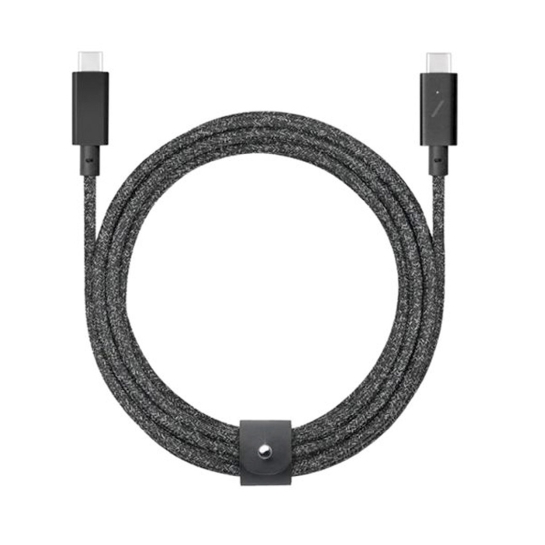Кабель Native Union Belt Cable USB-C to USB-C Pro 240W Cosmos Black (2.4 m) - цена, характеристики, отзывы, рассрочка, фото 1