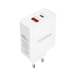 Мережевий зарядний пристрій Gelius X-Duo Pro 45W USB to Type-C White + Cable Type-C to Type-C