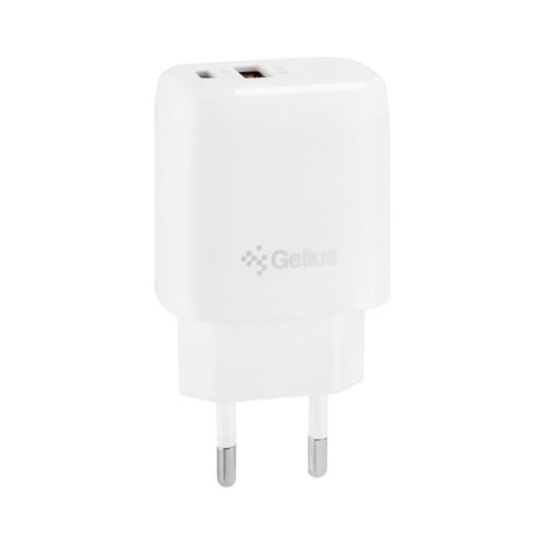 Мережевий зарядний пристрій Gelius X-Duo Pro USB to Type-C PD20W White - ціна, характеристики, відгуки, розстрочка, фото 1