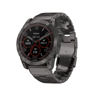 Спортивний годинник Garmin Fenix 7X Carbon Gray DLC Titanium with Titanium Band - цена, характеристики, отзывы, рассрочка, фото 1