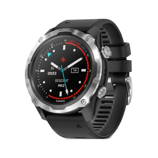 Спортивные часы Garmin Descent Mk2 Stainless Steel with Black Band - цена, характеристики, отзывы, рассрочка, фото 1