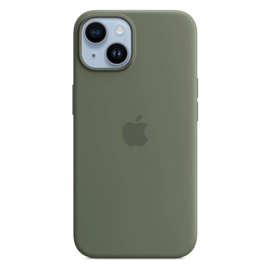 Чехол Apple Silicone Case with MagSafe for iPhone 14 Olive - цена, характеристики, отзывы, рассрочка, фото 1