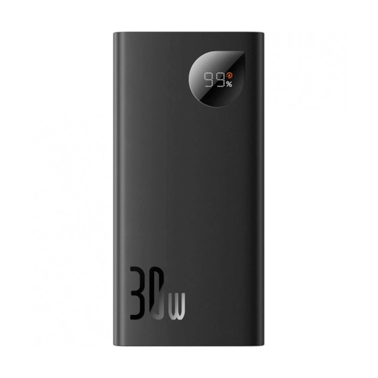 Зовнішній акумулятор Baseus Adaman Metal Digital Display Overseas Edition 30W 10000mAh Black