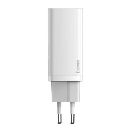 Мережевий зарядний пристрій Baseus GaN2 Lite Quick Charger 65W USB-A/USB-C White - ціна, характеристики, відгуки, розстрочка, фото 2