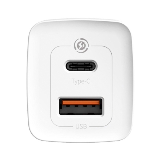Мережевий зарядний пристрій Baseus GaN2 Lite Quick Charger 65W USB-A/USB-C White - ціна, характеристики, відгуки, розстрочка, фото 4
