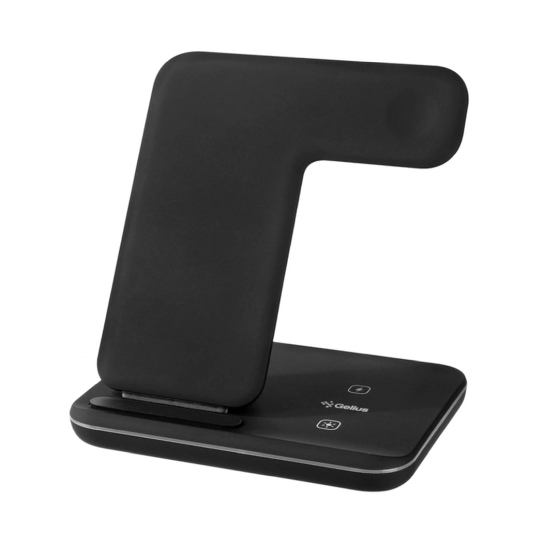 Бездротовий зарядний пристрій Gelius Pro 3 in 1 Fast Wireless Charger Black - ціна, характеристики, відгуки, розстрочка, фото 4