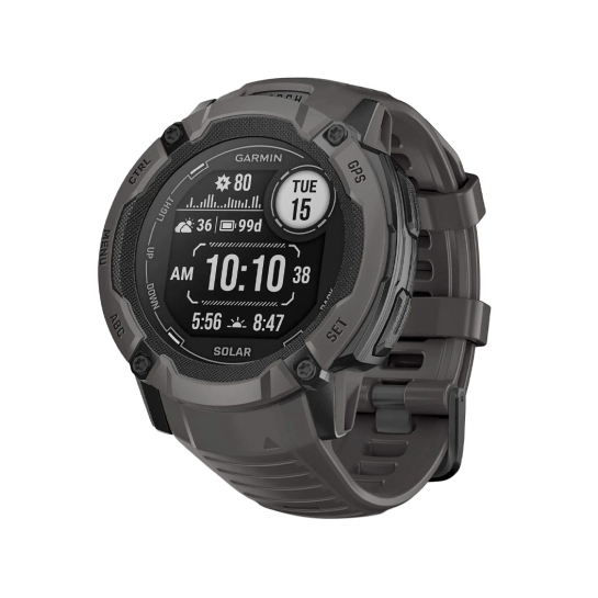Спортивний годинник Garmin Instinct 2X Solar Graphite - ціна, характеристики, відгуки, розстрочка, фото 1