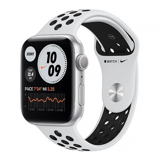 Б/У Смарт-годинник Apple Watch Series 6 Nike+ 44mm Silver Aluminum Case with Anthracite/Black Sport Band (Ідеальний)