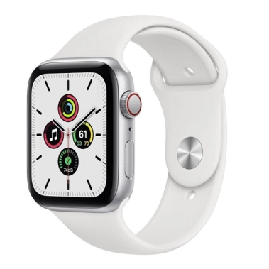 Б/У Смарт-часы Apple Watch SE + LTE 44mm Silver Aluminum Case with White Sport Band (Идеальное) - цена, характеристики, отзывы, рассрочка, фото 1