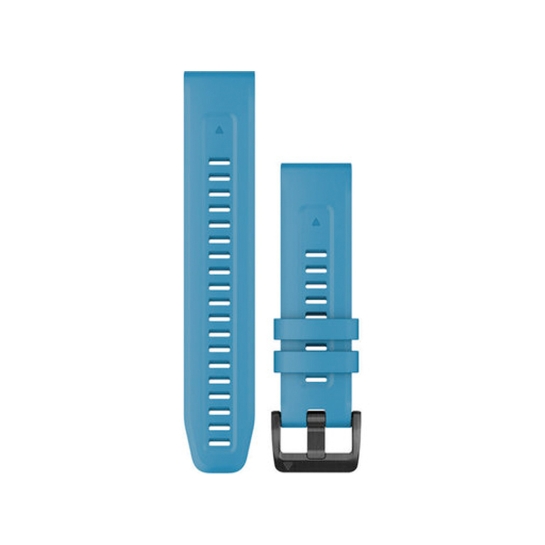 Ремінець Garmin QuickFit 22 Watch Bands Cirrus Blue with Black Stainless Steel Hardware - ціна, характеристики, відгуки, розстрочка, фото 1