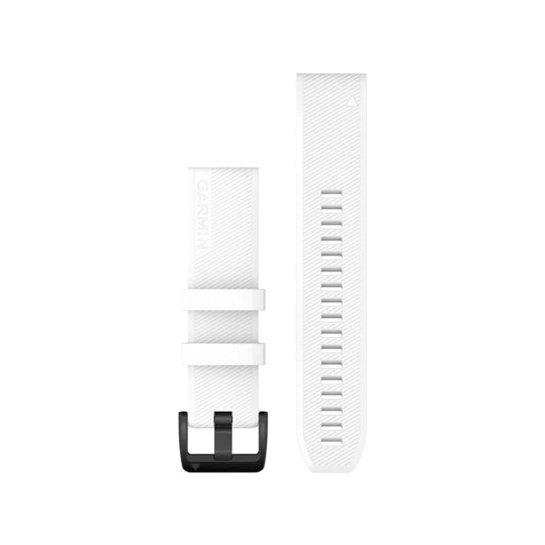 Ремінець Garmin QuickFit 22 Watch Bands White with Black Stainless Steel Hardware - ціна, характеристики, відгуки, розстрочка, фото 1