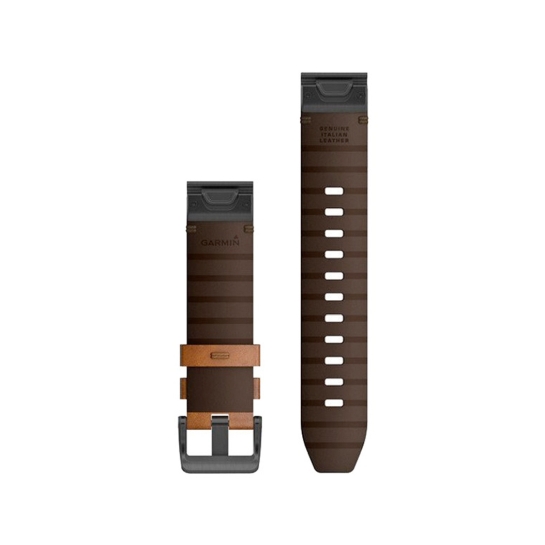 Ремінець Garmin QuickFit 22 Watch Bands Chestnut Leather - ціна, характеристики, відгуки, розстрочка, фото 2