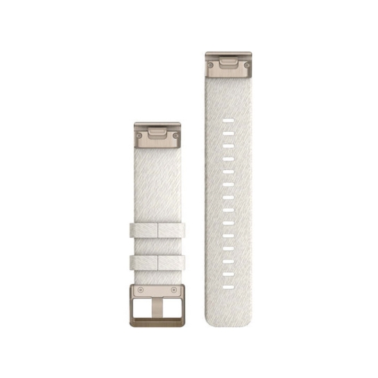 Ремінець Garmin QuickFit 20 Watch Bands Cream Heathered Nylon with Cream Gold Hardware - ціна, характеристики, відгуки, розстрочка, фото 2