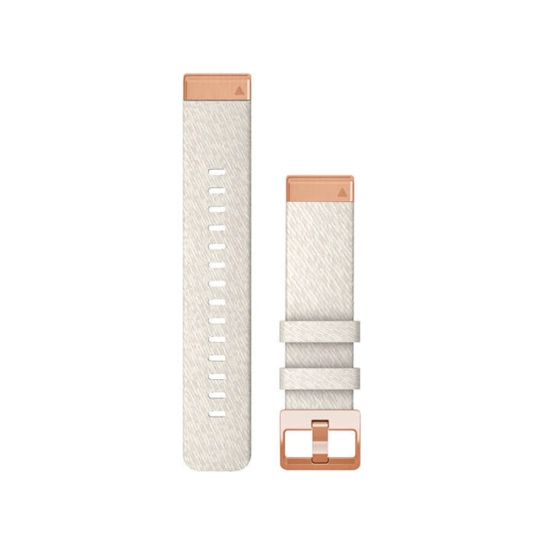 Ремешок Garmin QuickFit 20 Watch Bands Cream Heathered Nylon with Rose Gold Hardware