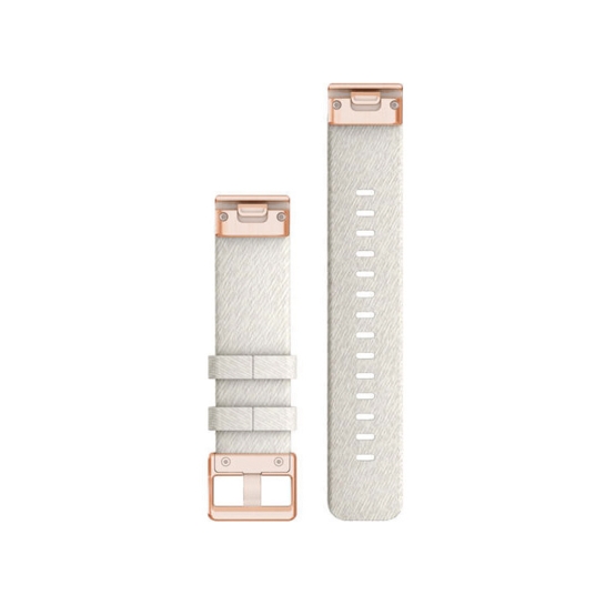 Ремінець Garmin QuickFit 20 Watch Bands Cream Heathered Nylon with Rose Gold Hardware - ціна, характеристики, відгуки, розстрочка, фото 2