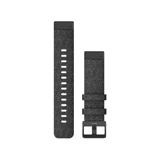 Ремешок Garmin QuickFit 20 Watch Bands Heathered Black Nylon with Black Hardware - цена, характеристики, отзывы, рассрочка, фото 1