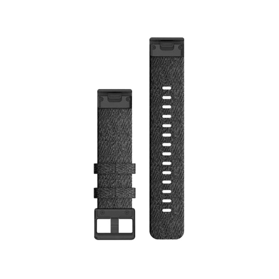 Ремінець Garmin QuickFit 20 Watch Bands Heathered Black Nylon with Black Hardware - ціна, характеристики, відгуки, розстрочка, фото 2