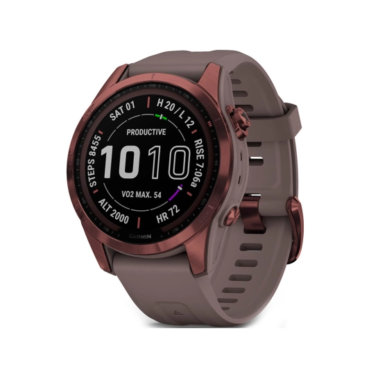 Спортивные часы Garmin Fenix 7S Sapphire Solar Dark Bronze Titanium w. Shale G. Band