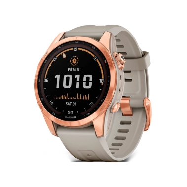 Спортивные часы Garmin Fenix 7S Solar Rose Gold with Light Sand Band  - цена, характеристики, отзывы, рассрочка, фото 1