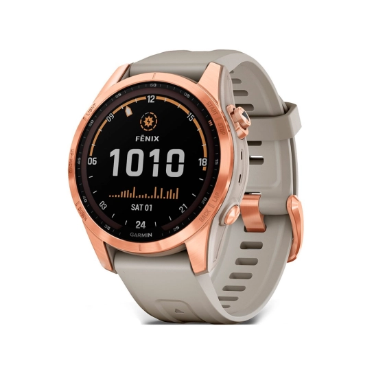 Спортивные часы Garmin Fenix 7S Solar Rose Gold with Light Sand Band 
