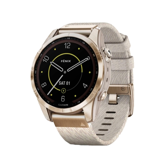 Спортивные часы Garmin Fenix 7S Sapphire Solar Cream G. Titanium w. Cream H. Nylon Band - цена, характеристики, отзывы, рассрочка, фото 1
