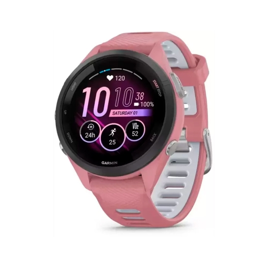 Спортивные часы Garmin Forerunner 265S Black Bezel w. Light Pink Case and Light Pink/Whitestone S. Band - цена, характеристики, отзывы, рассрочка, фото 1