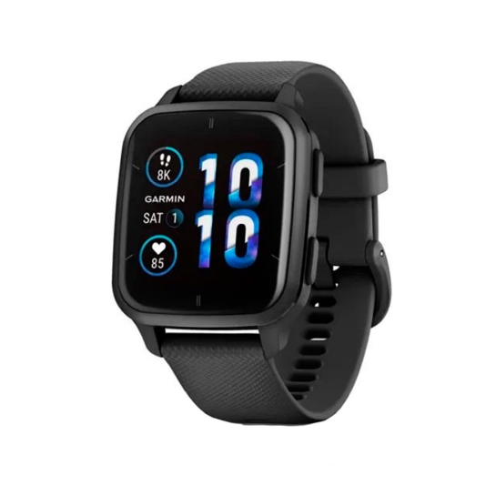 Смарт-часы Garmin Venu Sq 2 Music Edition Slate Aluminum Bezel with Black Case and Silicone Band - цена, характеристики, отзывы, рассрочка, фото 1