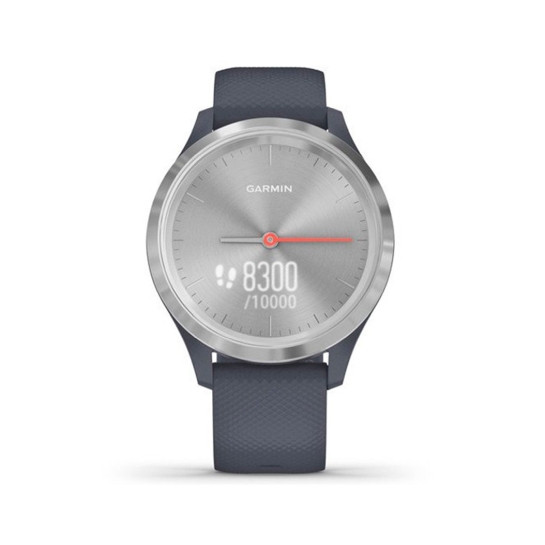 Спортивний годинник Garmin Vivomove 3s Silver Stainless Steel Bezel w. Granite Blue and Silicone B - ціна, характеристики, відгуки, розстрочка, фото 3