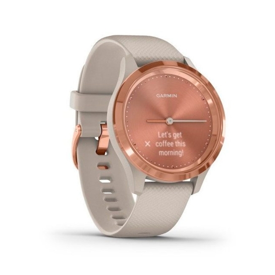 Спортивные часы Garmin Vivomove 3s Rose Gold Stainless Steel Bezel w. Light Sand and Silicone B - цена, характеристики, отзывы, рассрочка, фото 2