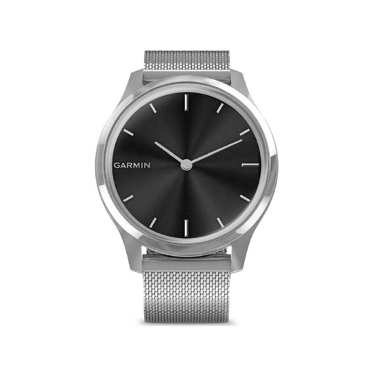 Спортивний годинник Garmin Vivomove Luxe Premium Silver-Black Milanese - ціна, характеристики, відгуки, розстрочка, фото 3