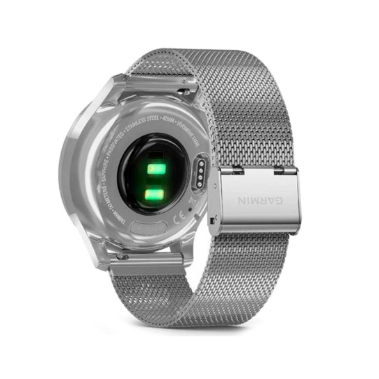 Спортивний годинник Garmin Vivomove Luxe Premium Silver-Black Milanese - ціна, характеристики, відгуки, розстрочка, фото 5