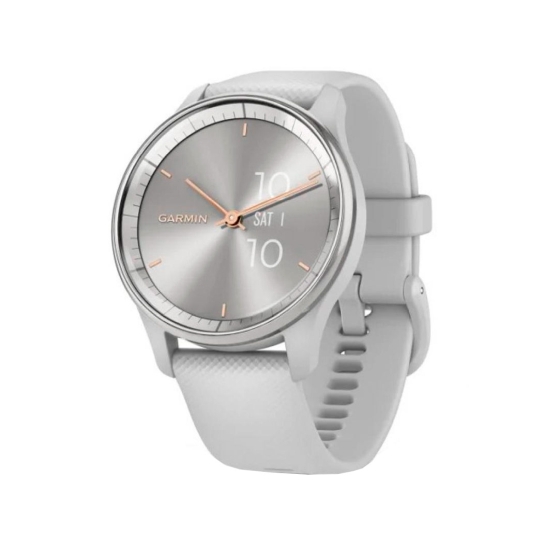 Спортивные часы Garmin Vivomove Trend Silver S. Steel Bezel w. Mist Gray Case and S. Band - цена, характеристики, отзывы, рассрочка, фото 1