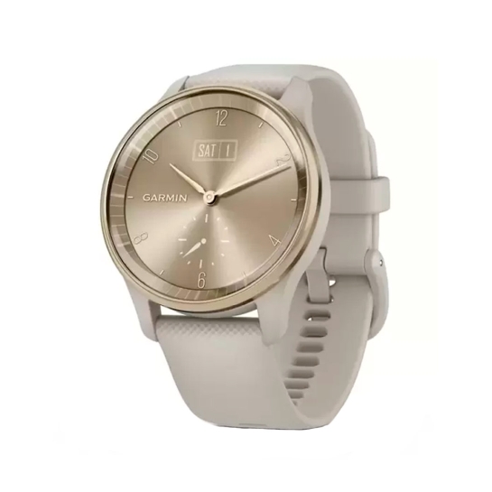 Спортивний годинник Garmin Vivomove Trend Cream Gold S. Steel Bezel w. F. Gray Case and S. Band - ціна, характеристики, відгуки, розстрочка, фото 1