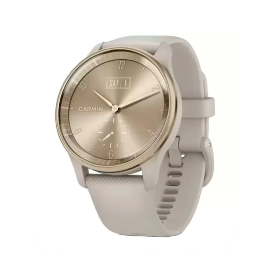 Спортивные часы Garmin Vivomove Trend Cream Gold S. Steel Bezel w. F. Gray Case and S. Band