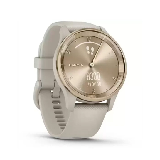 Спортивные часы Garmin Vivomove Trend Cream Gold S. Steel Bezel w. F. Gray Case and S. Band - цена, характеристики, отзывы, рассрочка, фото 3