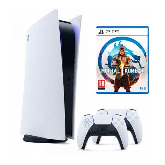 Ігрова приставка Sony PlayStation 5 + Mortal Kombat 1 + DualSense White - ціна, характеристики, відгуки, розстрочка, фото 1