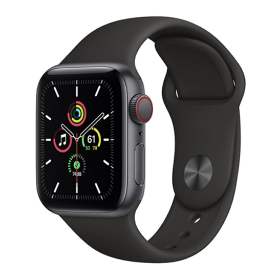 Б/У Смарт-часы Apple Watch SE + LTE 44mm Space Gray Aluminum Case with Black Sport Band (Отличное)