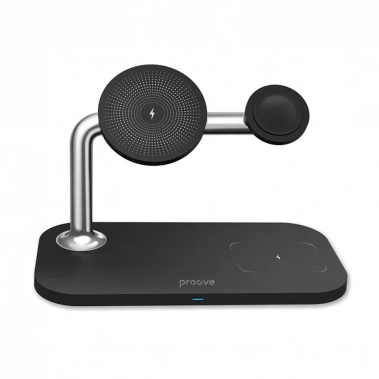 Беспроводное зарядное устройство Proove Magnetik Field 3 in 1 Wireless Charger Black - цена, характеристики, отзывы, рассрочка, фото 1