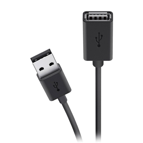 Кабель Belkin USB 2.0 (AM/AF) EXT 3 м Black - цена, характеристики, отзывы, рассрочка, фото 1