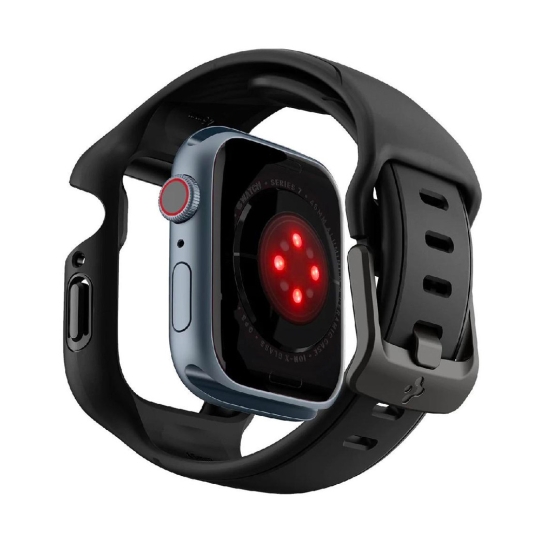 Чохол и ремінець 2 in 1 Spigen for Apple Watch 45 mm Liquid Air Pro Black - ціна, характеристики, відгуки, розстрочка, фото 3